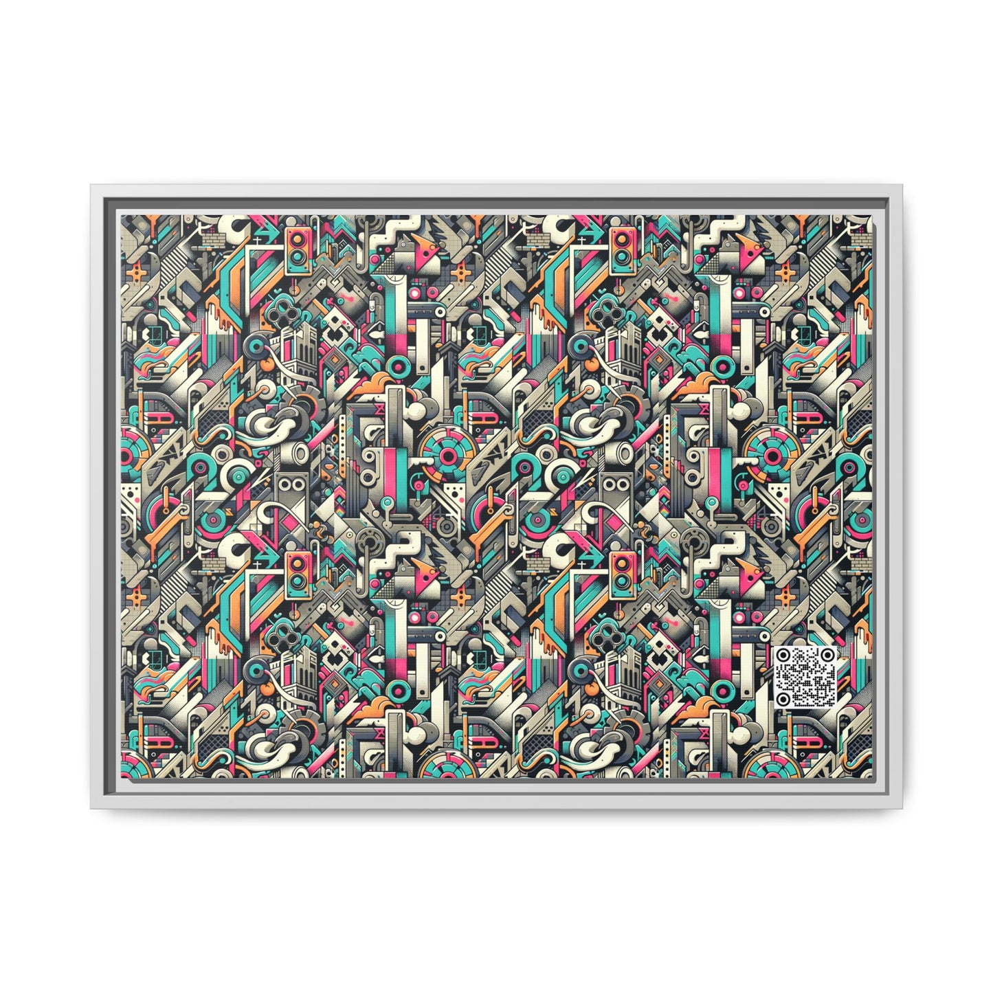 Digital Street Art Urban Street Style Matte Canvas, Framed (multi-color) - 8404 Design-74 A