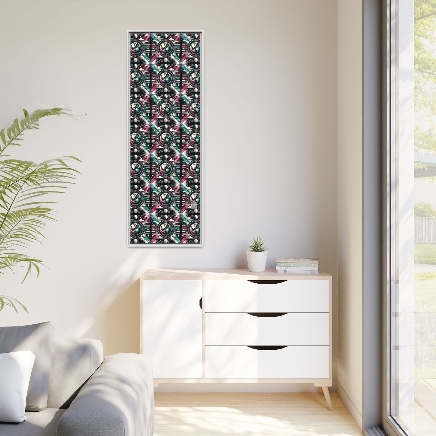 Digital Artistry Digital-native Streetwear Matte Canvas, Framed (multi-color) - 8404 Design-62 B