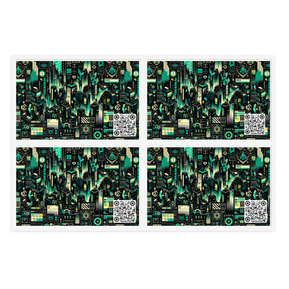 Digital Dystopia Tech Noir Sticker Sheets - 8404 Design-63