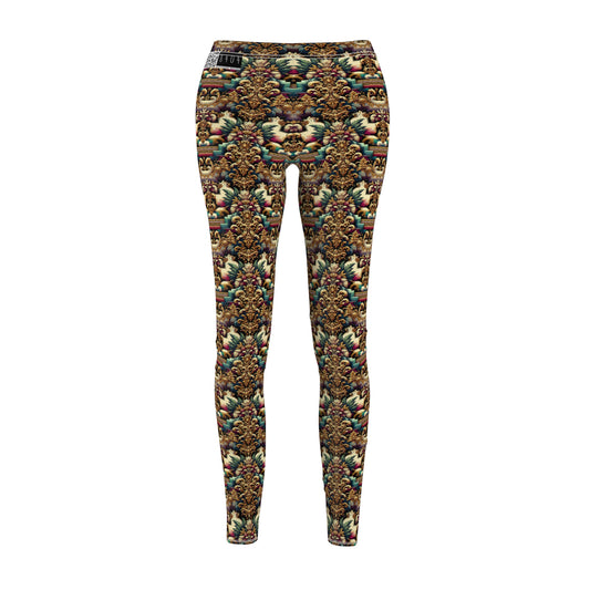Digital Renaissance Modern Baroque Fusion Women's Cut & Sew Casual Leggings - 8404 Design-60