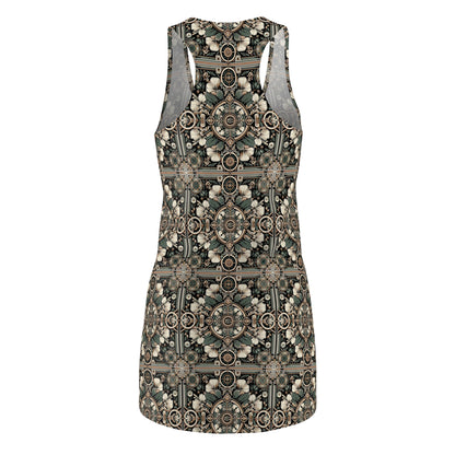 Cyber Garden Party Tech Garden Extravaganza Women's Cut & Sew Racerback Dress - 8404 Design-66