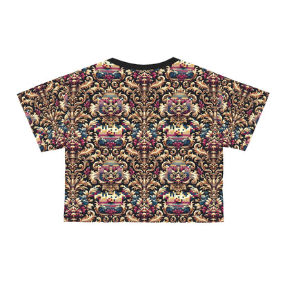 Digital Renaissance Modern Baroque Fusion Crop Tee - 8404 Design-53