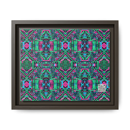Digital Glitch Vibes Tech-Inspired Streetwear Matte Canvas, Framed (multi-Color) - 8404 Design-71 B
