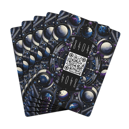 Tech Astronaut Tech-Forward Streetwear Meets Space Exploration Poker Playing Cards - 8404 Design-46 B