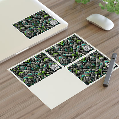 Tech-Infused Graphics Tech-Forward Streetwear Sticker Sheets - 8404 Design-48