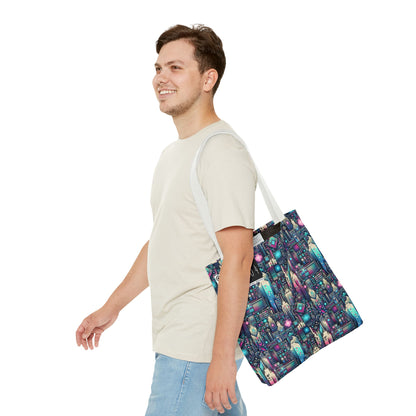 Digital Renaissance Tech-Forward Maximalism Tote Bag - 8404 Design-56