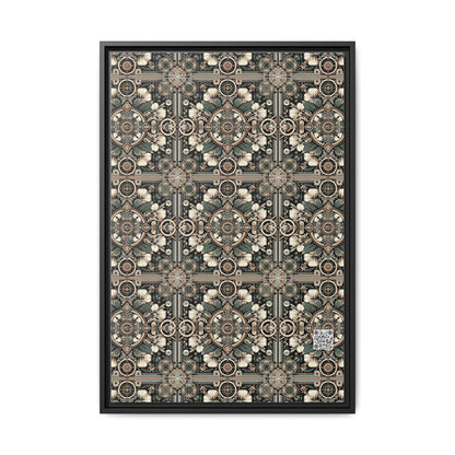 Cyber Garden Party Tech Garden Extravaganza Matte Canvas, Framed (multi-Color) - 8404 Design-66 A