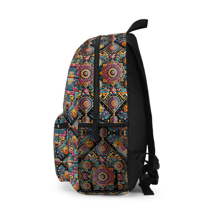 Cultural Fusion Tech Blend of Cultural Heritage With Tech-Inspired Elements Backpack - 8404 Design-58