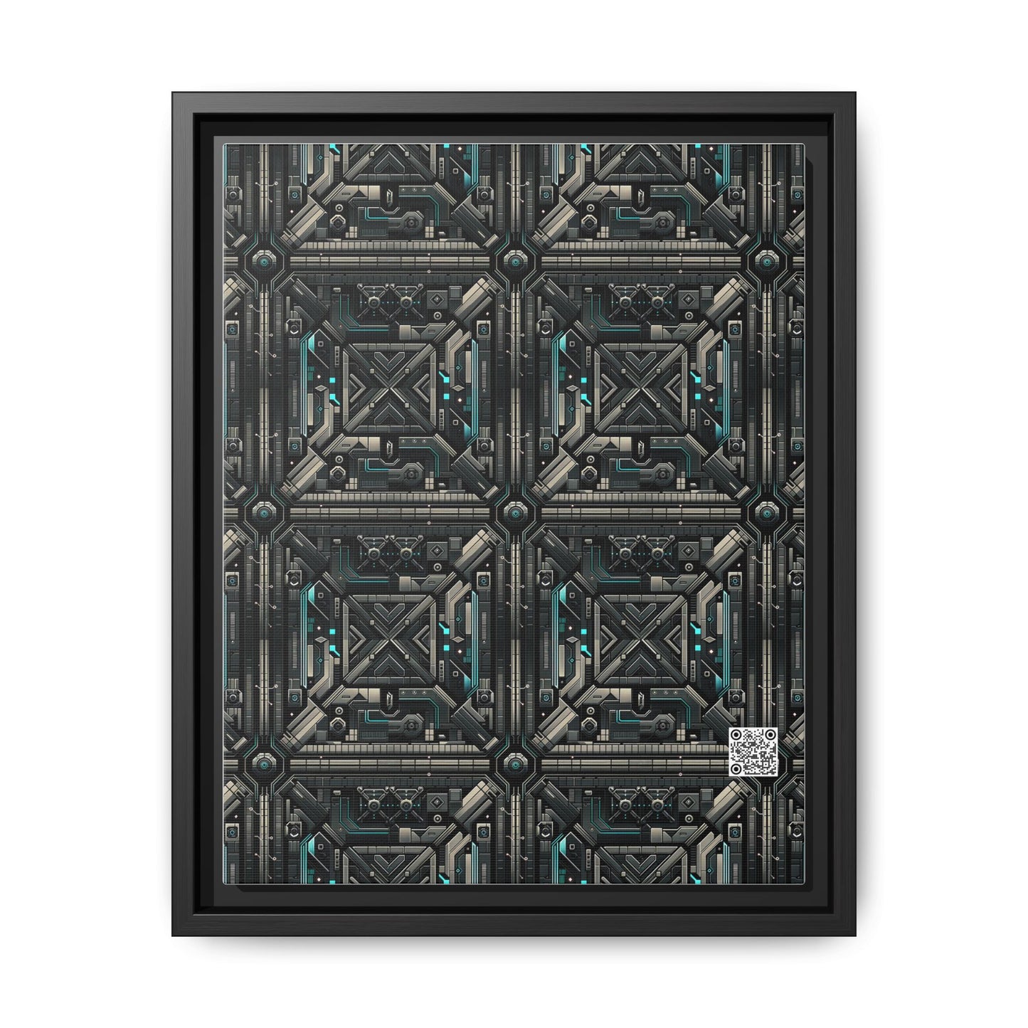 Tech Noir Futuristic Tech Aesthetic with a Dark Twist Matte Canvas, Framed (multi-color) - 8404 Design-59 A