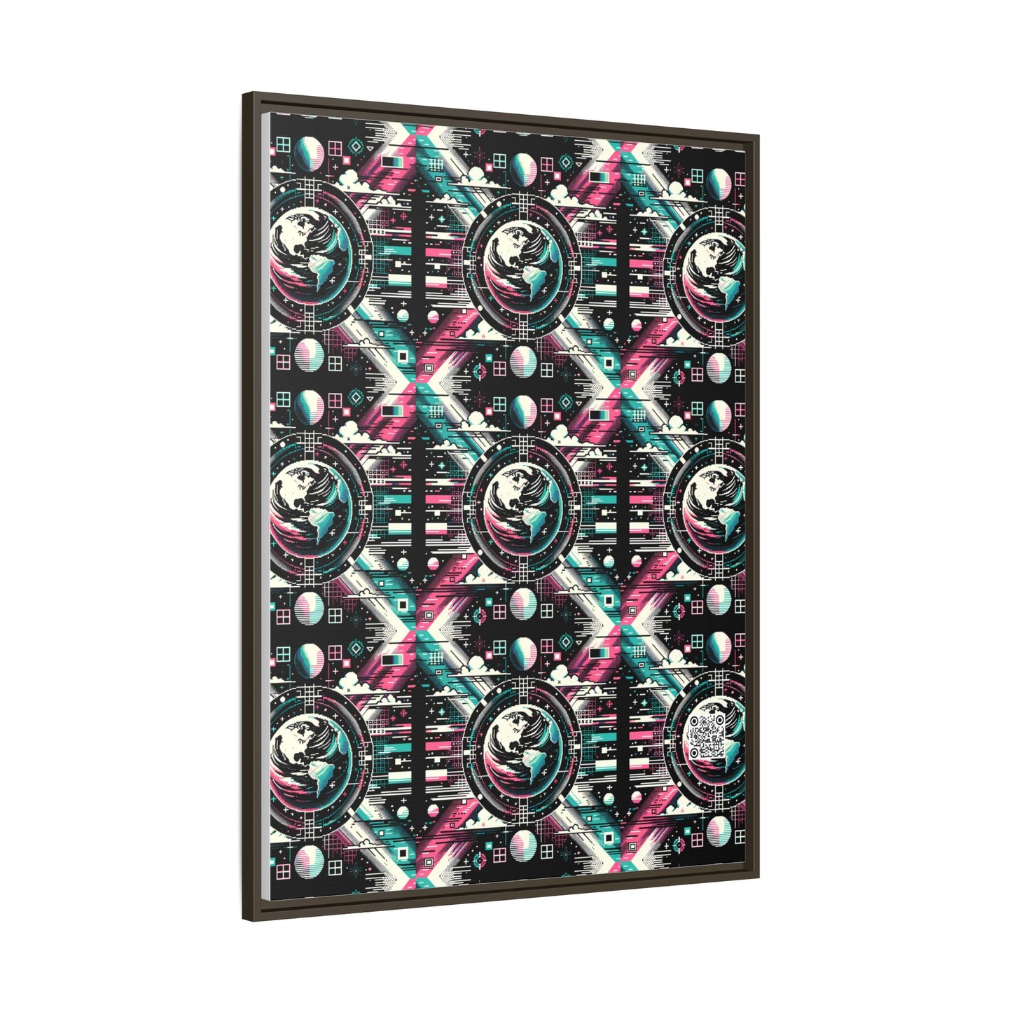 Digital Artistry Digital-native Streetwear Matte Canvas, Framed (multi-color) - 8404 Design-62 A