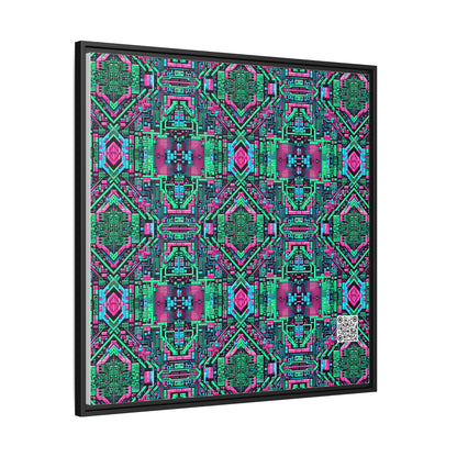 Digital Glitch Vibes Tech-Inspired Streetwear Matte Canvas, Framed (multi-Color) - 8404 Design-71 A