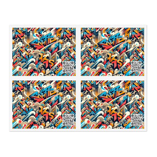 Neo-Traditional Street Art Modern Street Art Fusion Sticker Sheets - 8404 Design-44