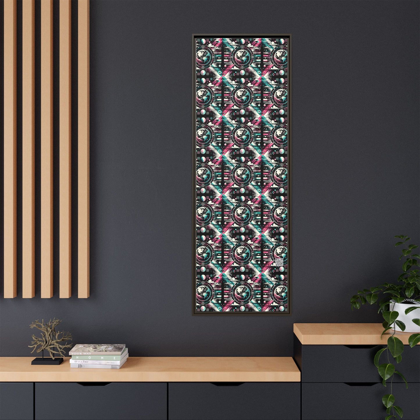 Digital Artistry Digital-native Streetwear Matte Canvas, Framed (multi-color) - 8404 Design-62 B