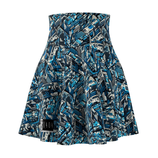 Tech Urban Camo Tech-Forward Streetwear With a Futuristic Military Edge Women's Skater Skirt - 8404 Design-51