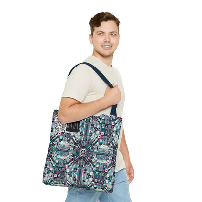 Digital Renaissance Tech-Forward Maximalism Tote Bag - 8404 Design-44