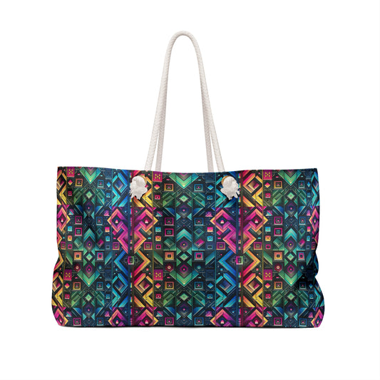 Tech-Inspired Graphics Cyberpunk Cool Weekender Bag - 8404 Design-58