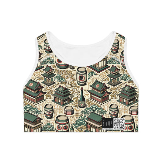Cultural Artisanal Fusion Contemporary Cultural Elegance Sports Bra - 8404 Design-68