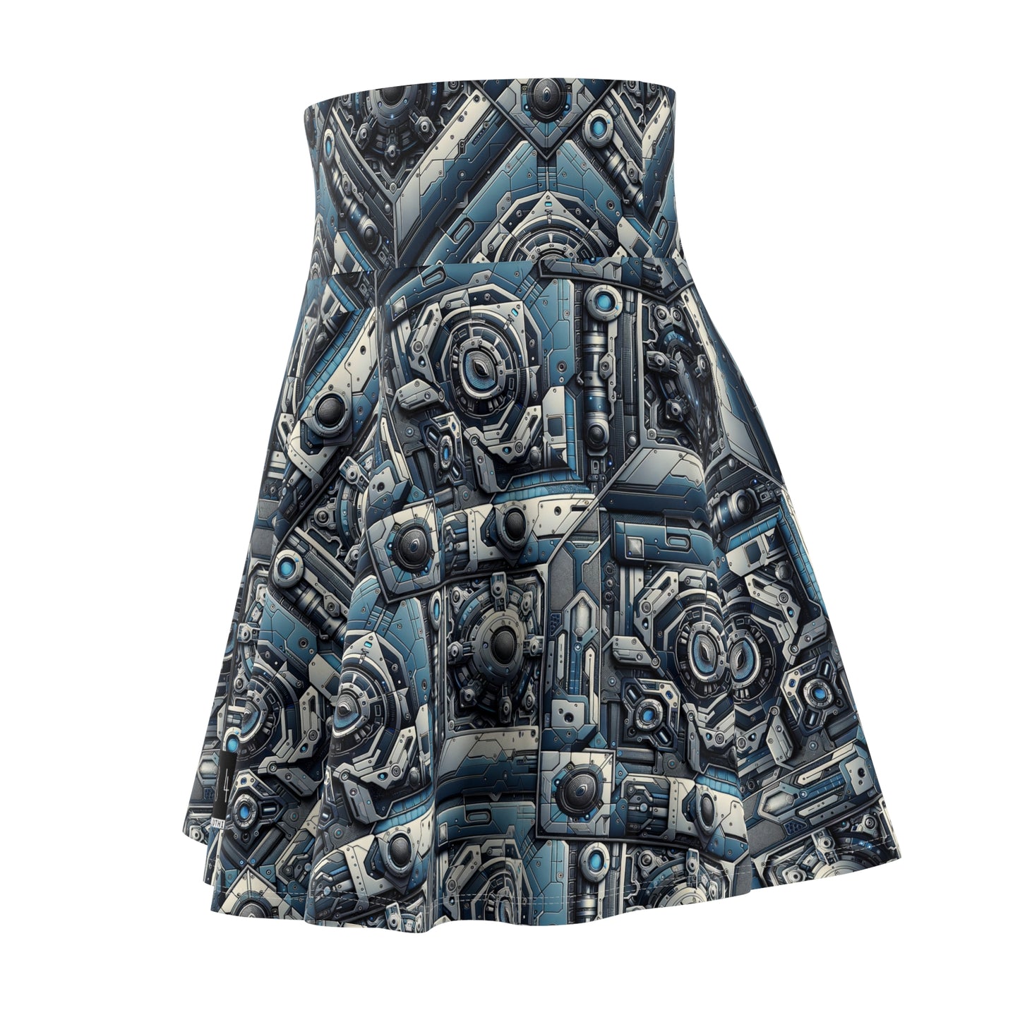 Tech Utility Fusion Tech-Forward Utility With a Futuristic Edge Women's Skater Skirt - 8404 Design-43