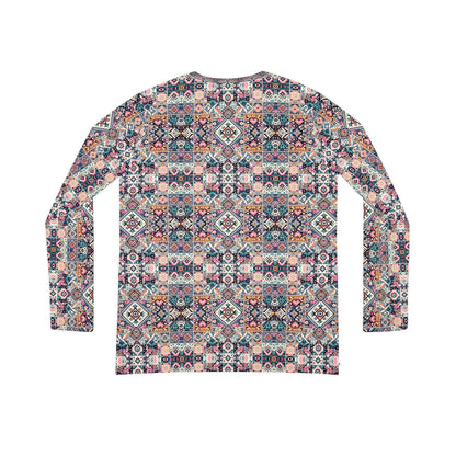 Digital Artisanal Fusion Digital Artisanal Women's Long Sleeve V-Neck Shirt - 8404 Design-65