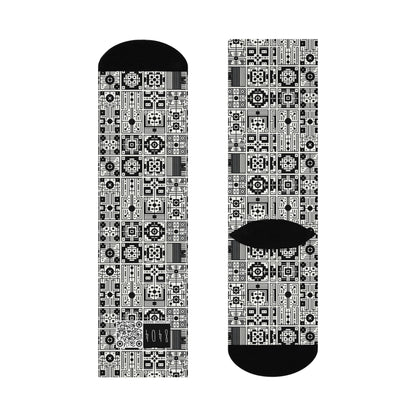 Digital Minimalism Minimalist Tech Cushioned Crew Socks - 8404 Design-55