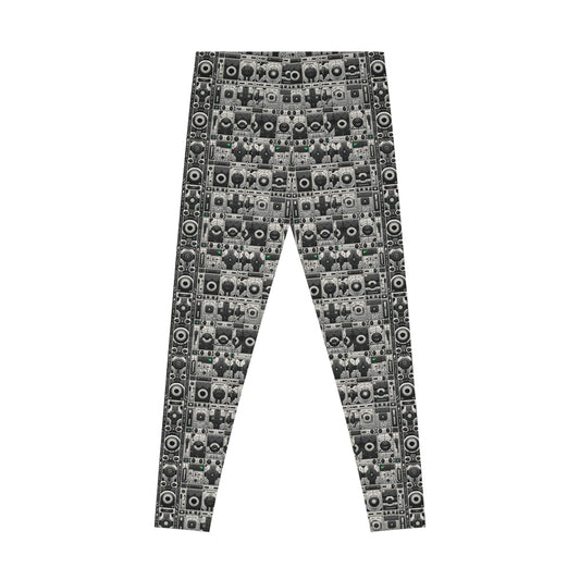 Tech Utility Aesthetics Tech-Forward Minimalism Stretch Leggings - 8404 Design-60