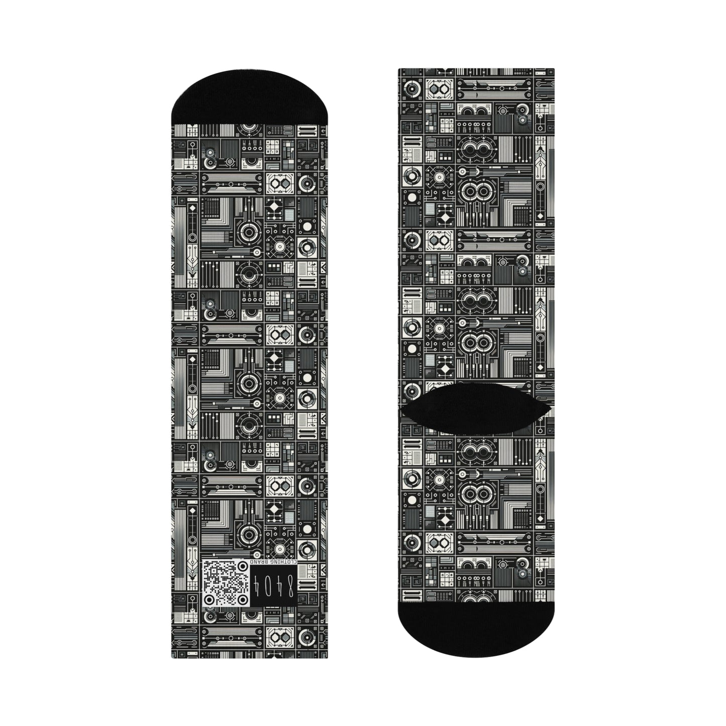 Digital Minimalism Minimalist Tech Cushioned Crew Socks - 8404 Design-62