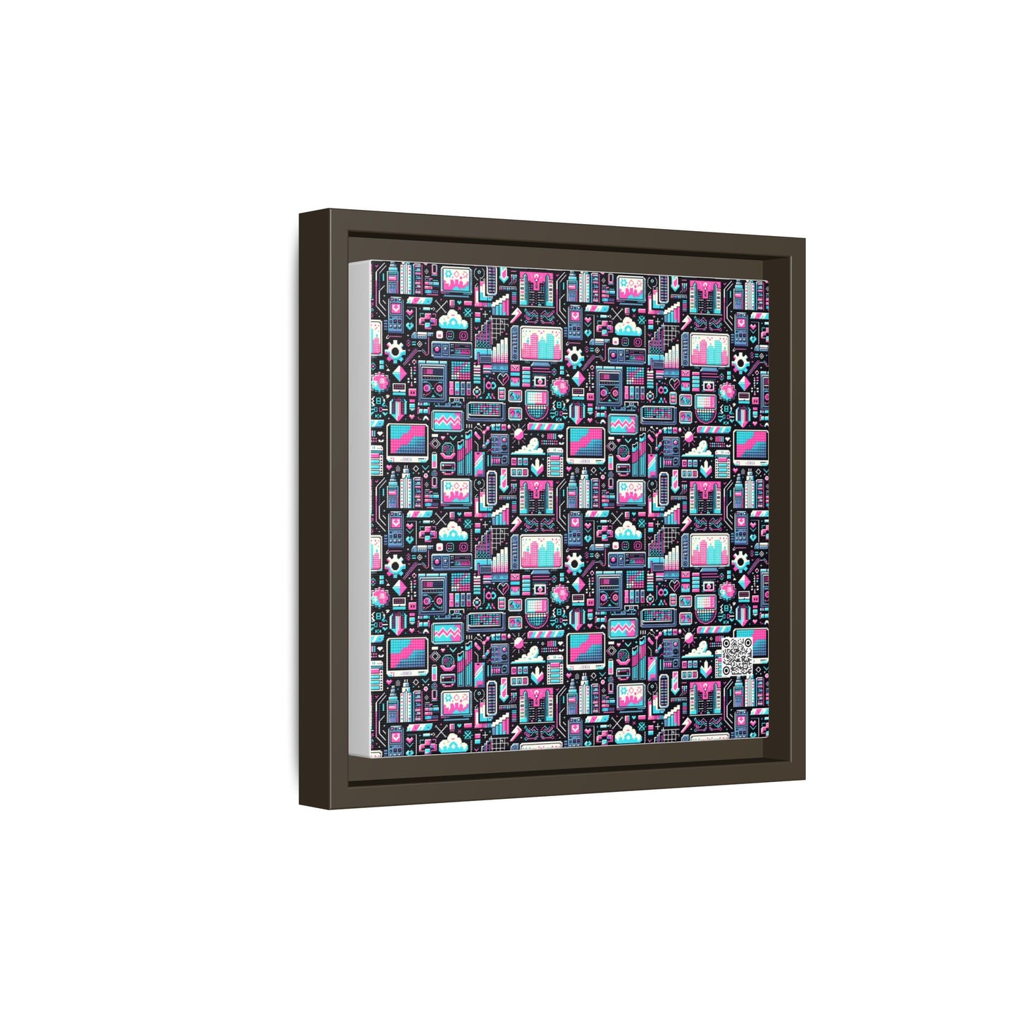 Digital Rebellion Youthful Streetwear with a Rebellious Digital Twist Matte Canvas, Framed (multi-color) - 8404 Design-71 B