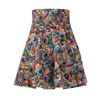 Digital Artistic Expression Artistic Streetwear Women's Skater Skirt - 8404 Design-49