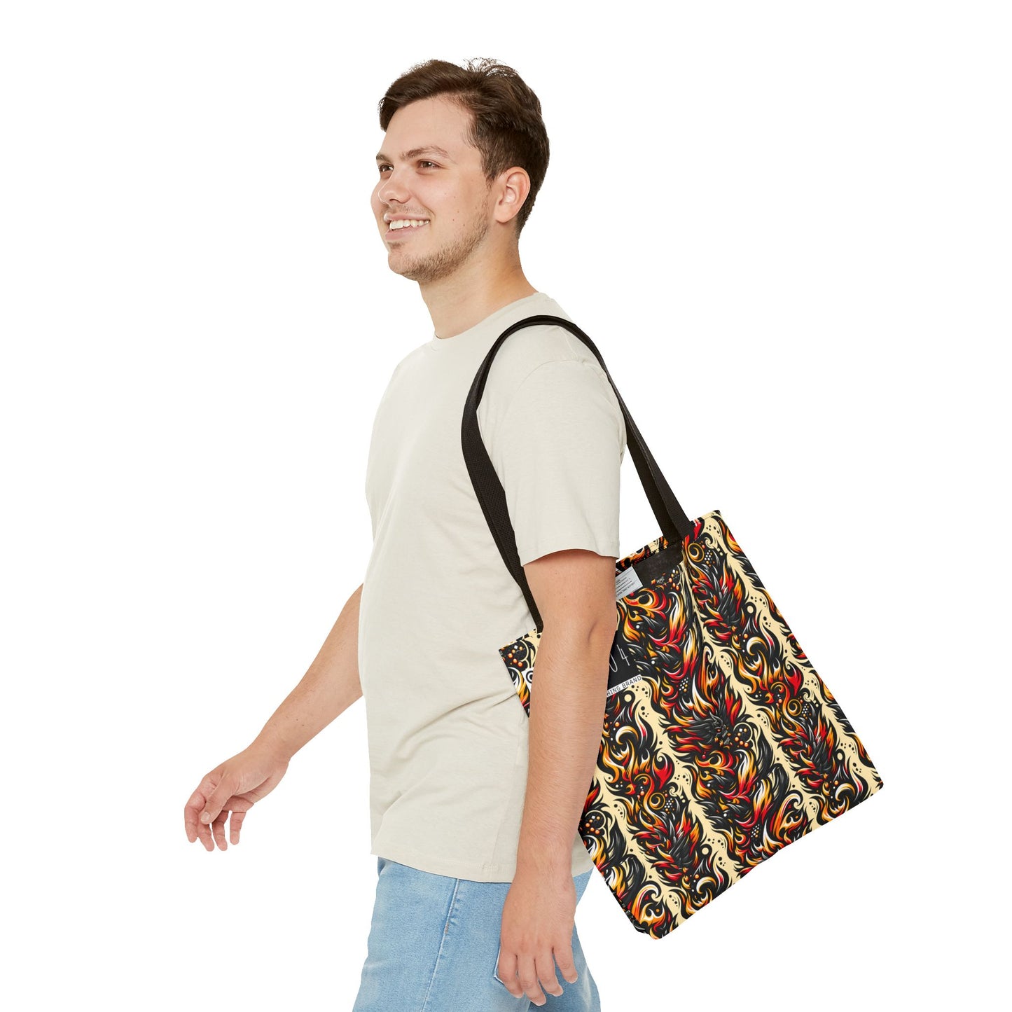 Flame Graphics Maximalist Streetwear Tote Bag - 8404 Design-65