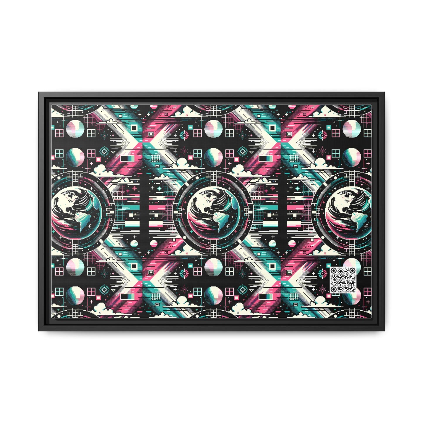Digital Artistry Digital-native Streetwear Matte Canvas, Framed (multi-color) - 8404 Design-62 B