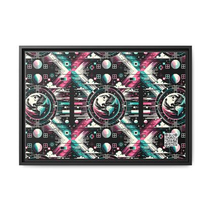 Digital Artistry Digital-native Streetwear Matte Canvas, Framed (multi-color) - 8404 Design-62 B