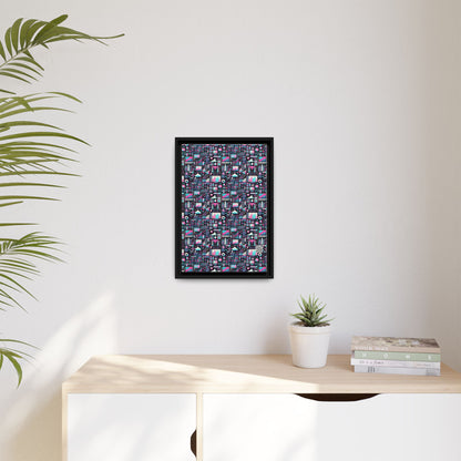 Digital Rebellion Youthful Streetwear with a Rebellious Digital Twist Matte Canvas, Framed (multi-color) - 8404 Design-71 B