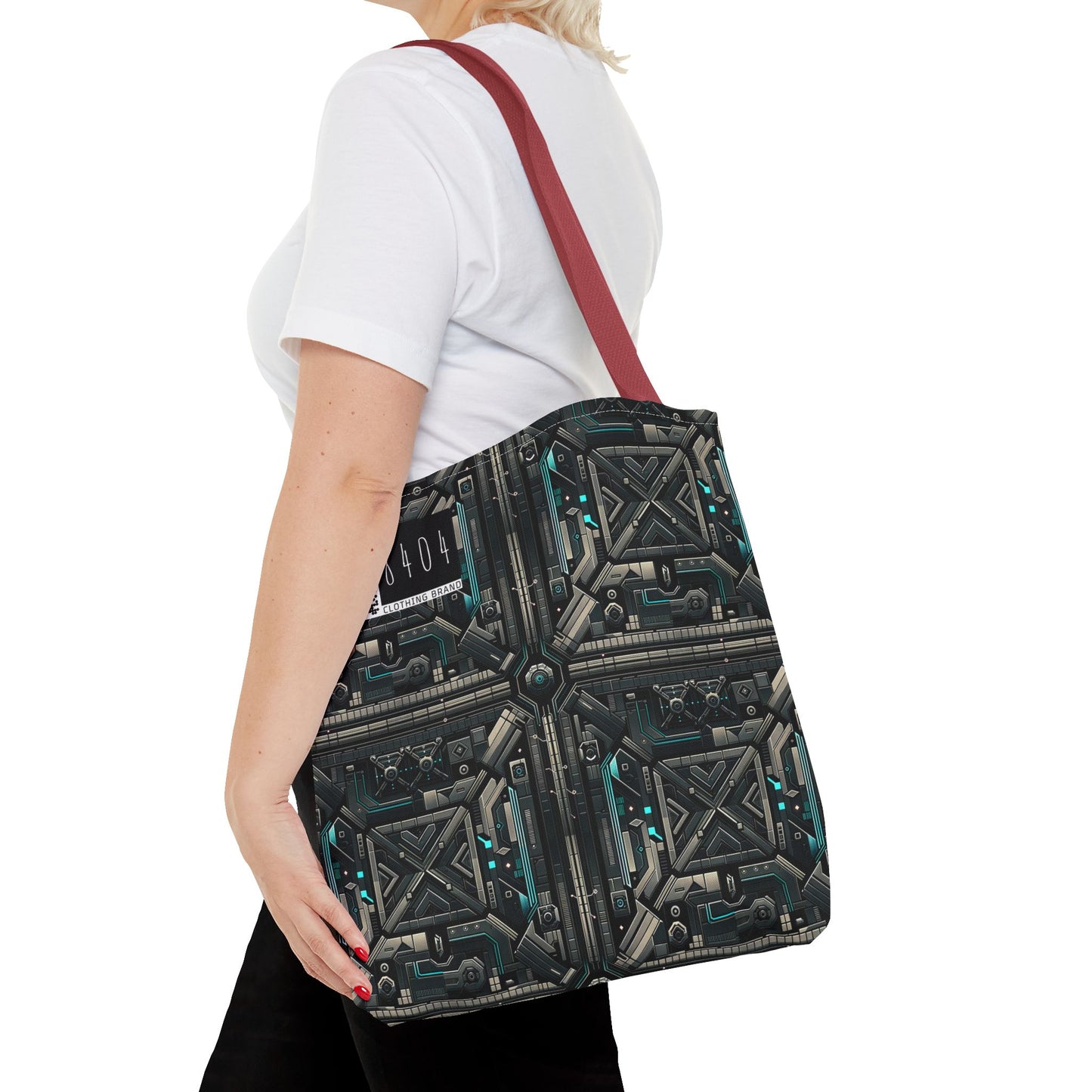 Tech Noir Futuristic Tech Aesthetic with a Dark Twist Tote Bag - 8404 Design-59