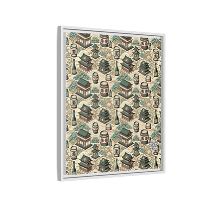 Cultural Artisanal Fusion Contemporary Cultural Elegance Matte Canvas, Framed (multi-Color) - 8404 Design-68 B