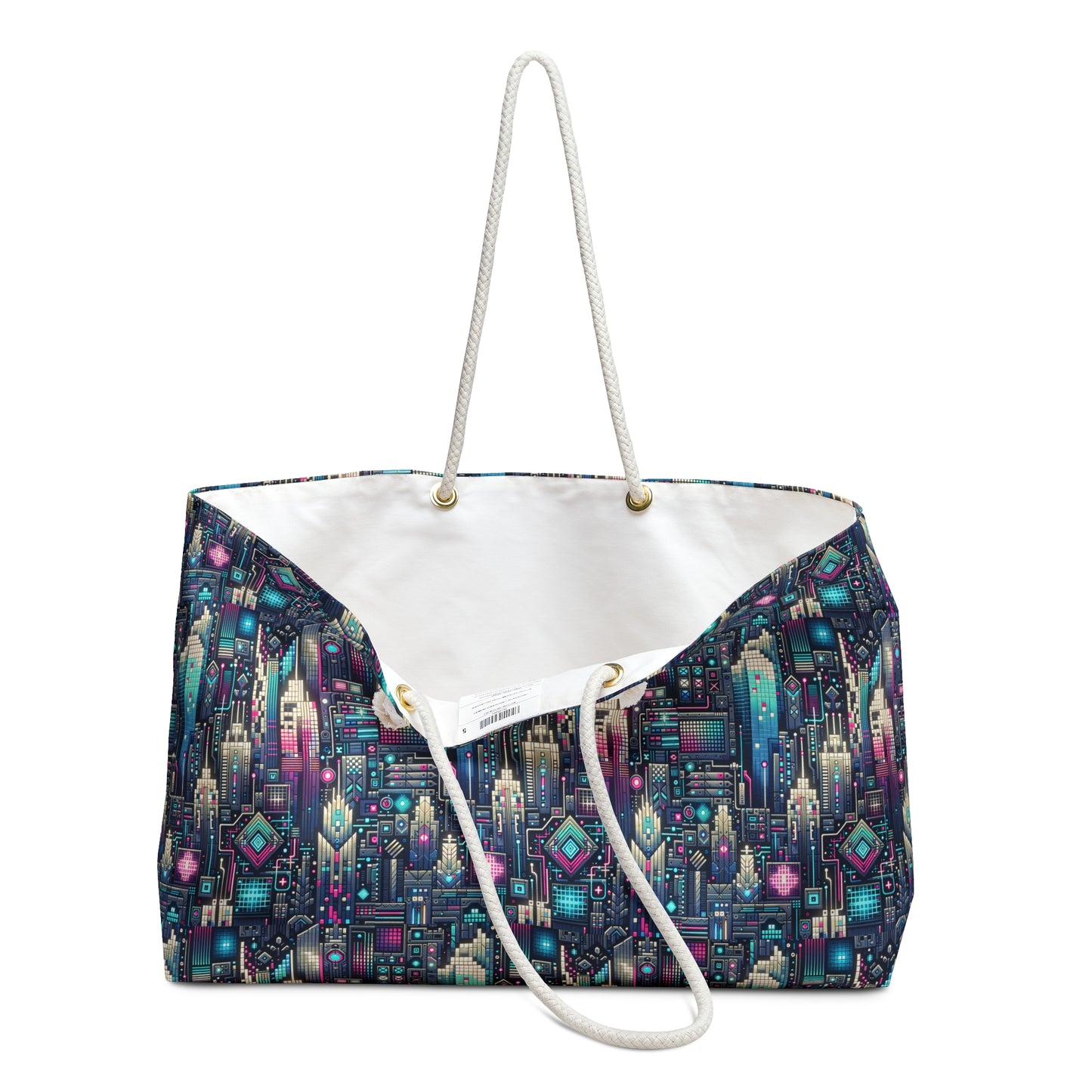 Digital Renaissance Tech-Forward Maximalism Weekender Bag - 8404 Design-56