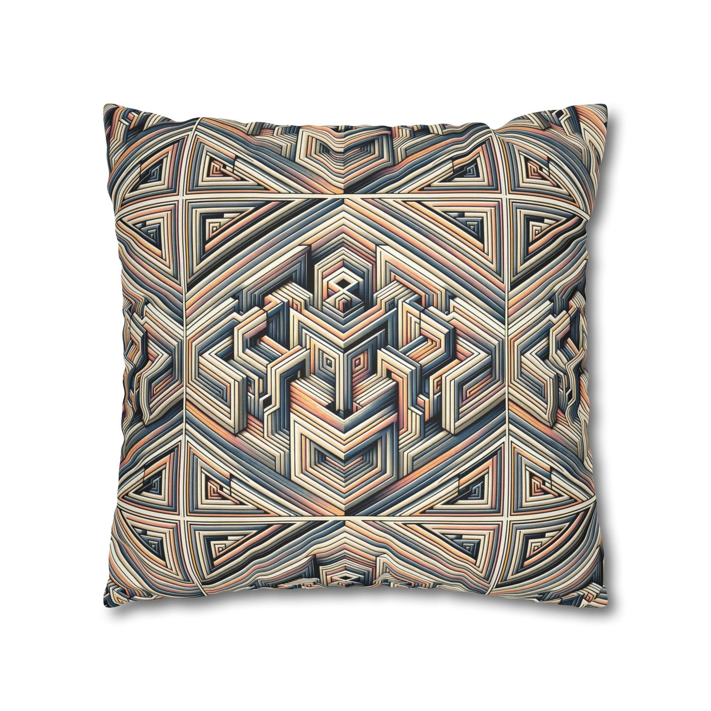 Tech Illusion Graphics Futuristic Artistry Spun Polyester Square Pillowcase - 8404 Design-52
