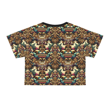 Digital Renaissance Modern Baroque Fusion Crop Tee - 8404 Design-60