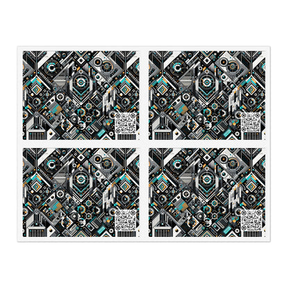 Tech-Forward Athleisure Sleek Tech Aesthetic Sticker Sheets - 8404 Design-56