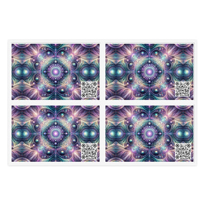 Iridescent Tech Fusion Tech-Forward Streetwear Sticker Sheets - 8404 Design-61