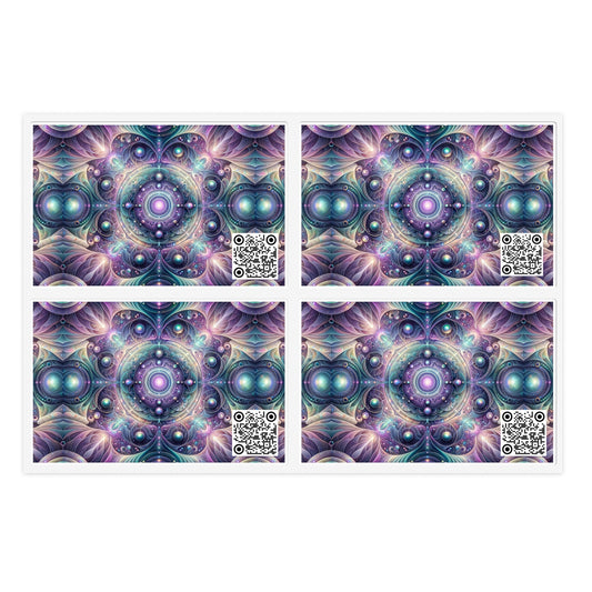 Iridescent Tech Fusion Tech-Forward Streetwear Sticker Sheets - 8404 Design-61