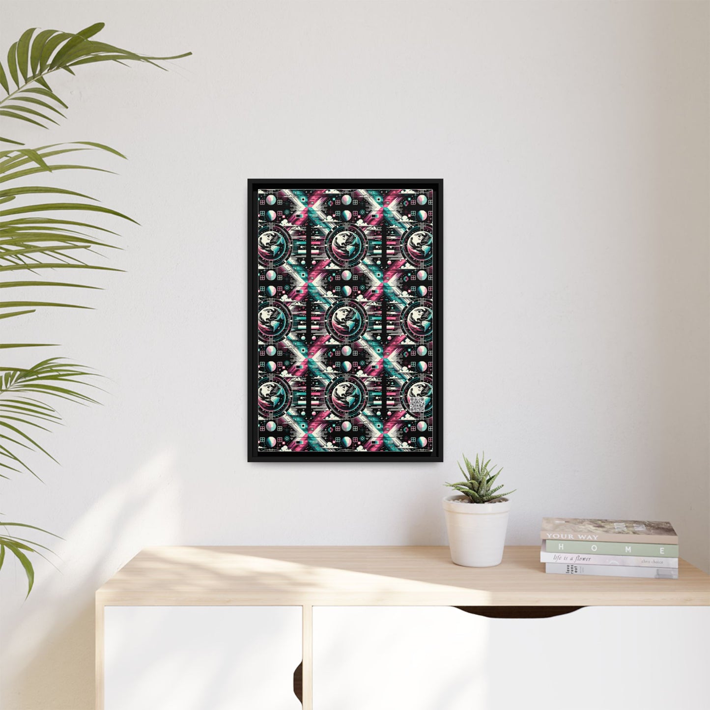 Digital Artistry Digital-native Streetwear Matte Canvas, Framed (multi-color) - 8404 Design-62 B