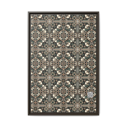 Cyber Garden Party Tech Garden Extravaganza Matte Canvas, Framed (multi-Color) - 8404 Design-66 A
