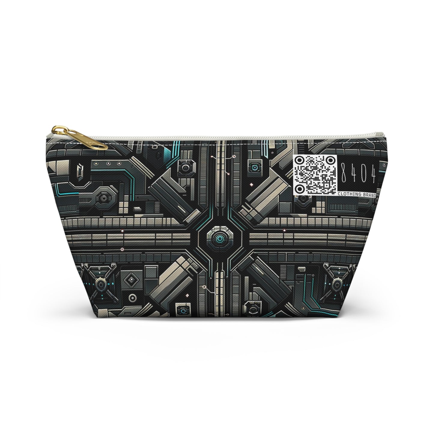 Tech Noir Futuristic Tech Aesthetic with a Dark Twist Accessory Pouch W T-bottom - 8404 Design-59