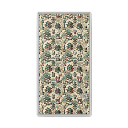 Cultural Artisanal Fusion Contemporary Cultural Elegance Matte Canvas, Framed (multi-Color) - 8404 Design-68 B