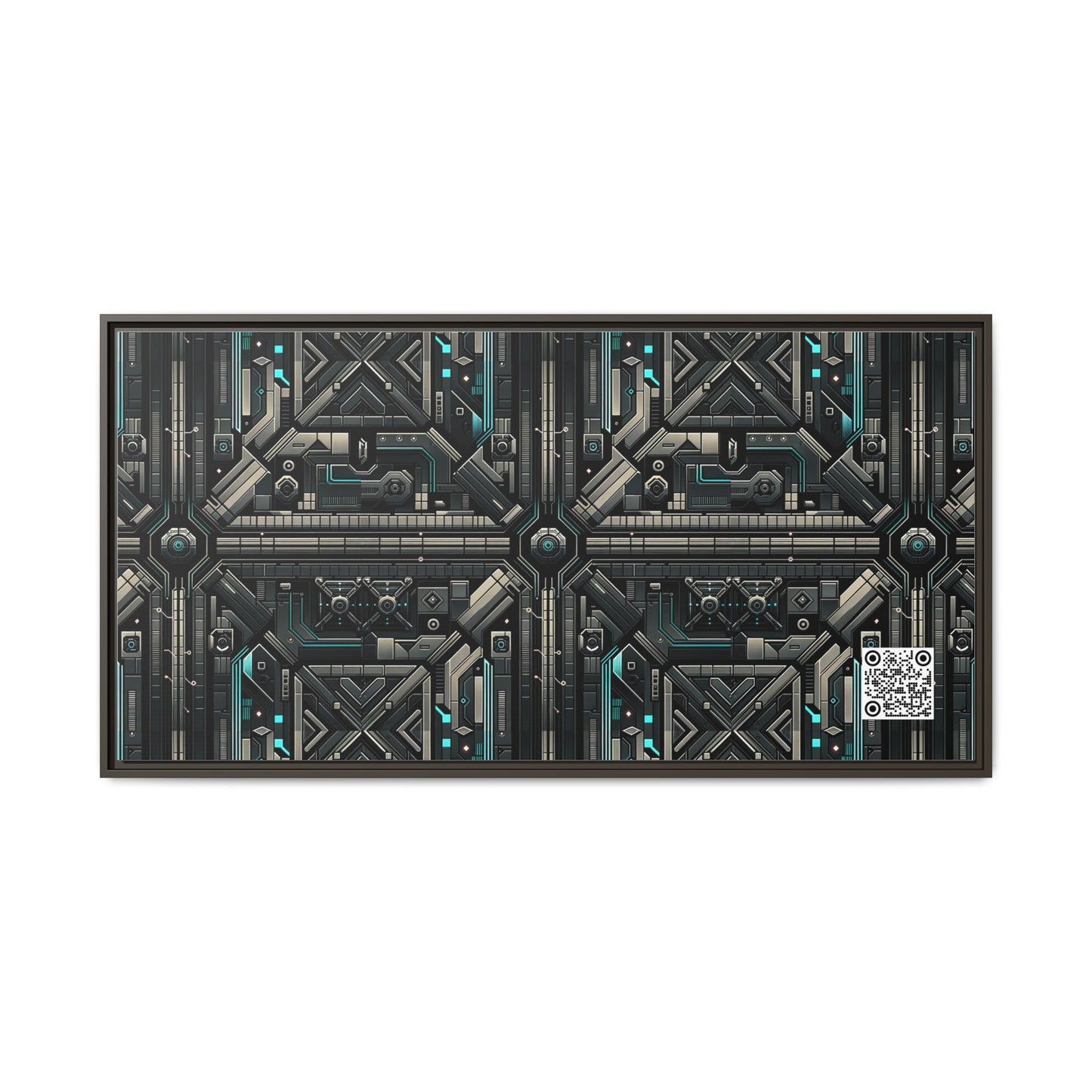 Tech Noir Futuristic Tech Aesthetic with a Dark Twist Matte Canvas, Framed (multi-color) - 8404 Design-59 B