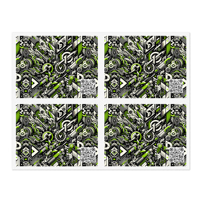Graffiti Tech Fusion Bold Streetwear Fusion Sticker Sheets - 8404 Design-59