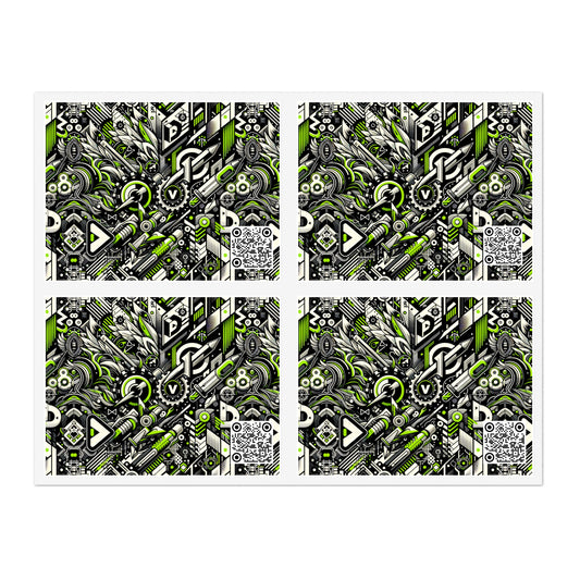 Graffiti Tech Fusion Bold Streetwear Fusion Sticker Sheets - 8404 Design-59
