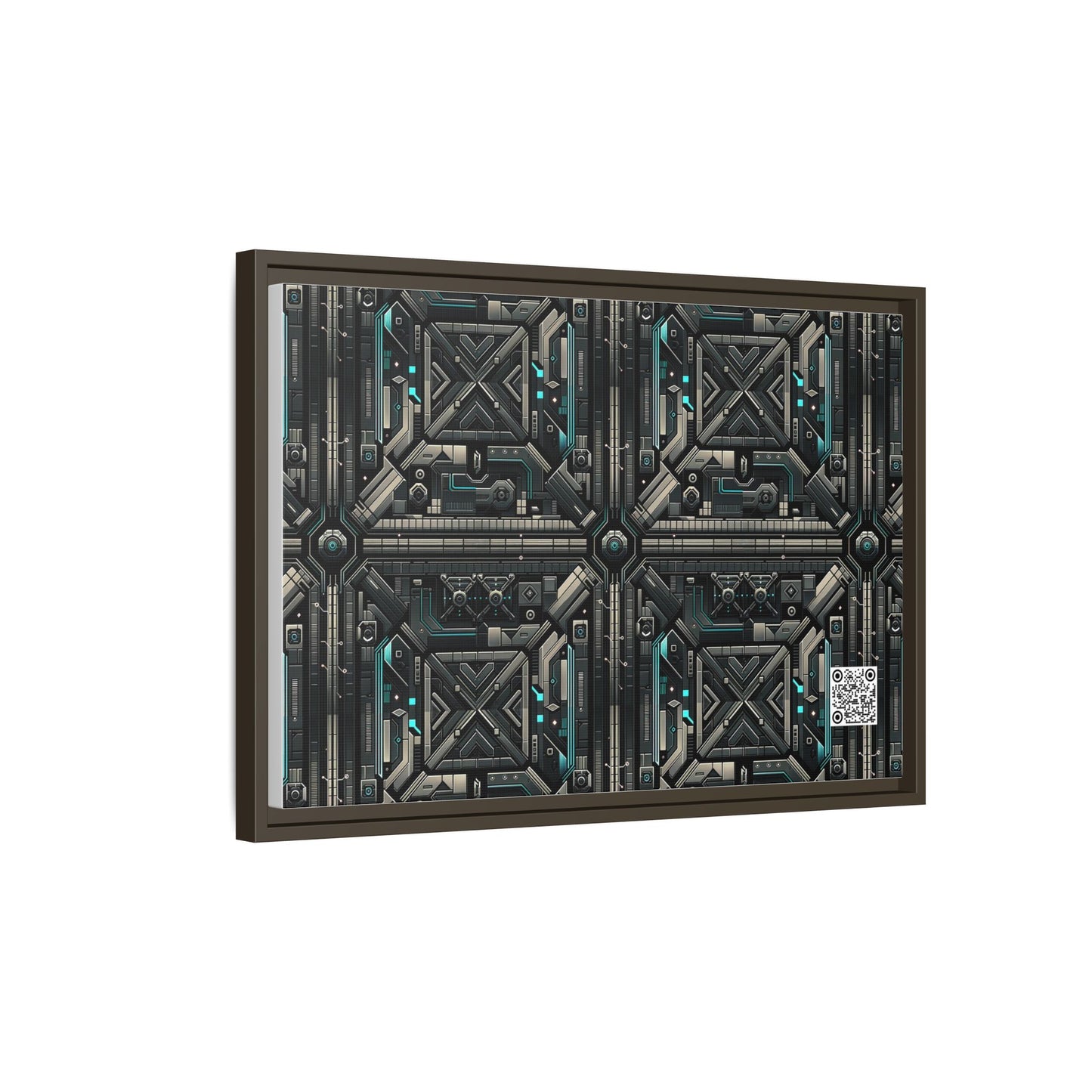 Tech Noir Futuristic Tech Aesthetic with a Dark Twist Matte Canvas, Framed (multi-color) - 8404 Design-59 B