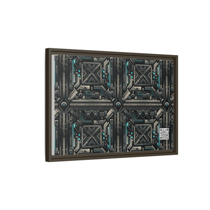 Tech Noir Futuristic Tech Aesthetic with a Dark Twist Matte Canvas, Framed (multi-color) - 8404 Design-59 B