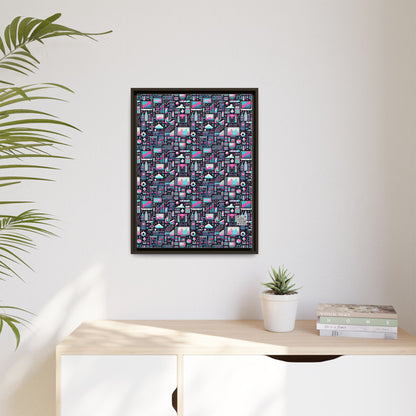 Digital Rebellion Youthful Streetwear with a Rebellious Digital Twist Matte Canvas, Framed (multi-color) - 8404 Design-71 A